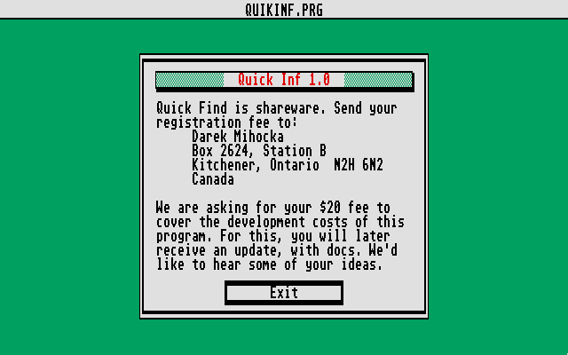 Quick Inf atari screenshot